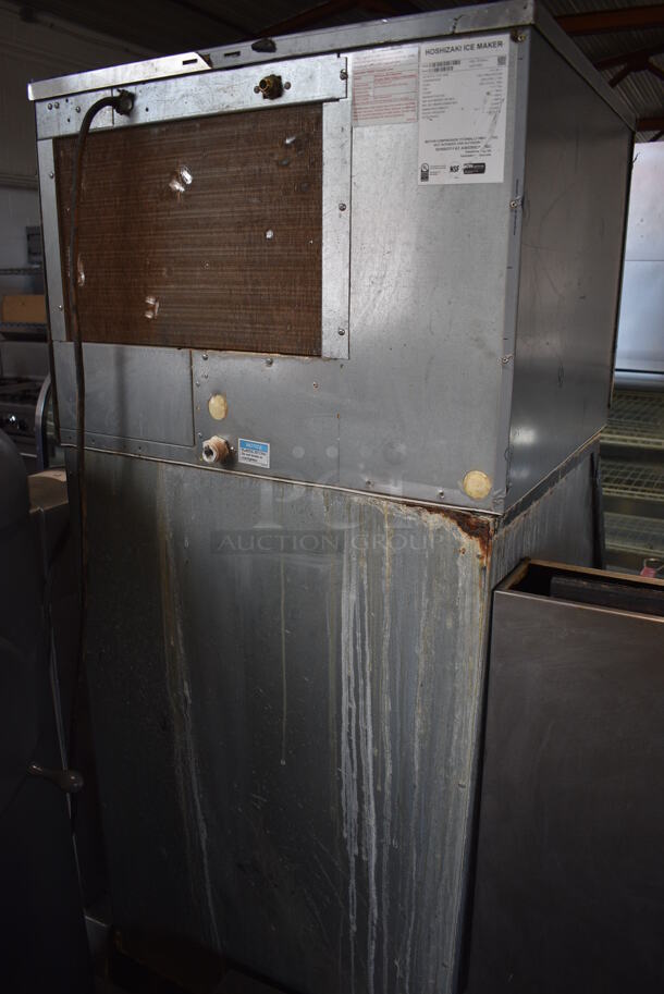 Hoshizaki Model KML-500MAJ Stainless Steel Commercial Ice Head on Manitowoc Model B570 Commercial Ice Bin. 115 Volts, 1 Phase. 31x34x73 - Image 6 of 7