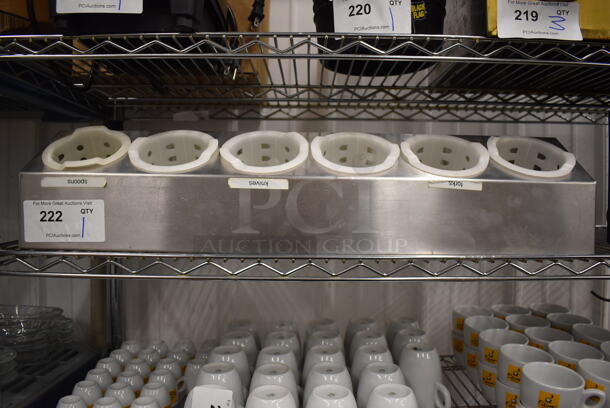 Metal Countertop Silverware Holder. 28x6.5x6.5 - Image 2 of 4