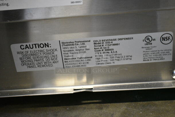 BRAND NEW SCRATCH AND DENT! Crathco D35-4 Classic Bubbler Series Triple 5 Gallon Bowl High Impact Plastic Refrigerated Beverage Dispenser. 115 Volts, 1 Phase. Tested and Powers On But Does Not Get Cold - Image 8 of 8