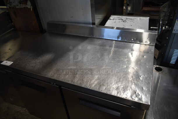 Hoshizaki CRMF48-W Stainless Steel Commercial 2 Door Work Top Freezer w/ Back Splash on Commercial Casters. Tested and Working! - Image 2 of 7