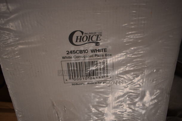 PALLET LOT OF 11 BRAND NEW Boxes Including 500LSTRWL Choice 9, 12, 16, 20, and 24 oz. Clear Strawless / Sip Lid - 1000/Case, 245CB10 Choice 10" x 10" x 2" White Corrugated Plain Bakery Box - 50/Case, 420RC-78693, 500PJDW04W 4 oz. White Plastic Double Wall Customizable Jar - 198/Case, 2 Box 2488700 Chicopee 8700 Veraclean 12" x 13" Blue Medium-Weight Smooth Wiper - 400/Case, 2 Box Solo Bare Hot Drink Cups, Cake Take Out Containers. 11 Times Your Bid! - Image 3 of 9