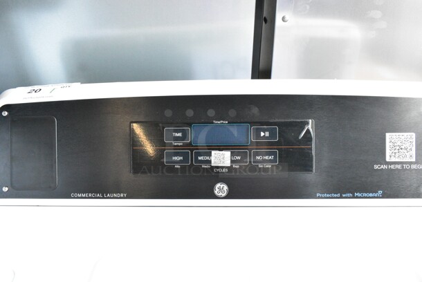 BRAND NEW SCRATCH AND DENT! General Electric GE VTD56EASVOWB 7.4 cu. ft. Front Load Electric Commercial Dryer - Free Use / App Payment / Coin Compatible. 120/208-240 Volts, 1 Phase. - Image 4 of 7