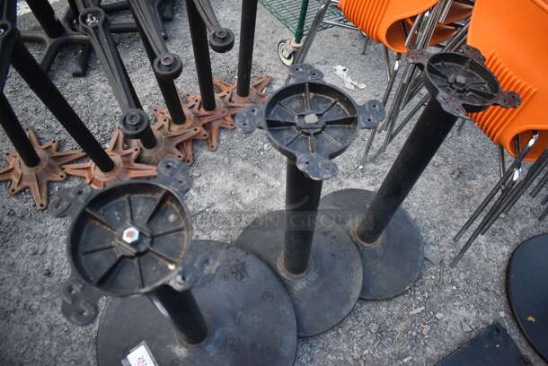 3 Black Metal Table Bases. 22x22x28. 3 Times Your Bid! - Image 3 of 3