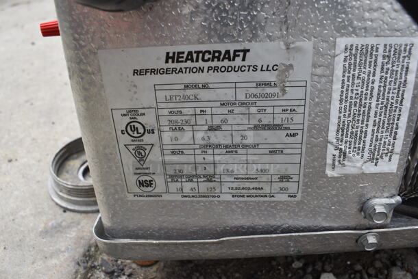 15'x17'x8' Harford Walk In Freezer w/ Floor and Heatcraft LET240CK 208-230 Volts, 1 Phase Evaporator Fan and Heatcraft B3T040H2C Metal Commercial Condenser 200-220 Volts. Picture of the Unit Before Removal Is Included In the Listing. - Image 11 of 12