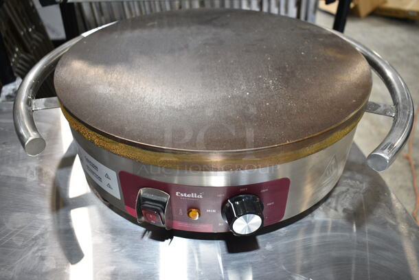 2023 Estella 348CMPT16A Stainless Steel Commercial Countertop Crepe Maker. 120 Volts, 1 Phase. Tested and Working! - Image 1 of 4