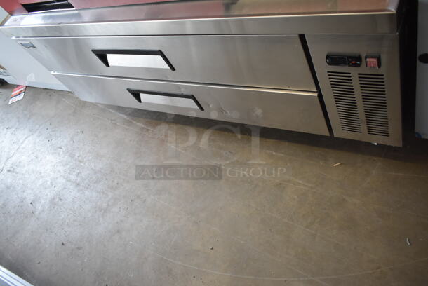 BRAND NEW SCRATCH AND DENT! 2023 Avantco 178CBE60HC Stainless Steel Commercial 2 Drawer Chef Base on Commercial Casters. 115 Volts, 1 Phase. Tested and Working! - Image 3 of 9