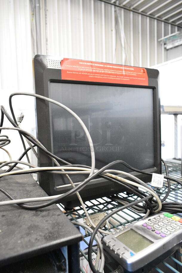 9 Various Items Including NCR POS Monitor, Epson M244A Receipt Printer, VeriFone Credit Card Reader, 2 Cash Drawers. 9 Times Your Bid!  - Image 2 of 12