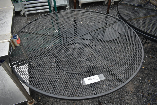 ALL ONE MONEY! Lot of 3 Black Metal Mesh Round Patio Tables w/ 10 Black Metal Mesh Patio Chairs. - Image 2 of 5