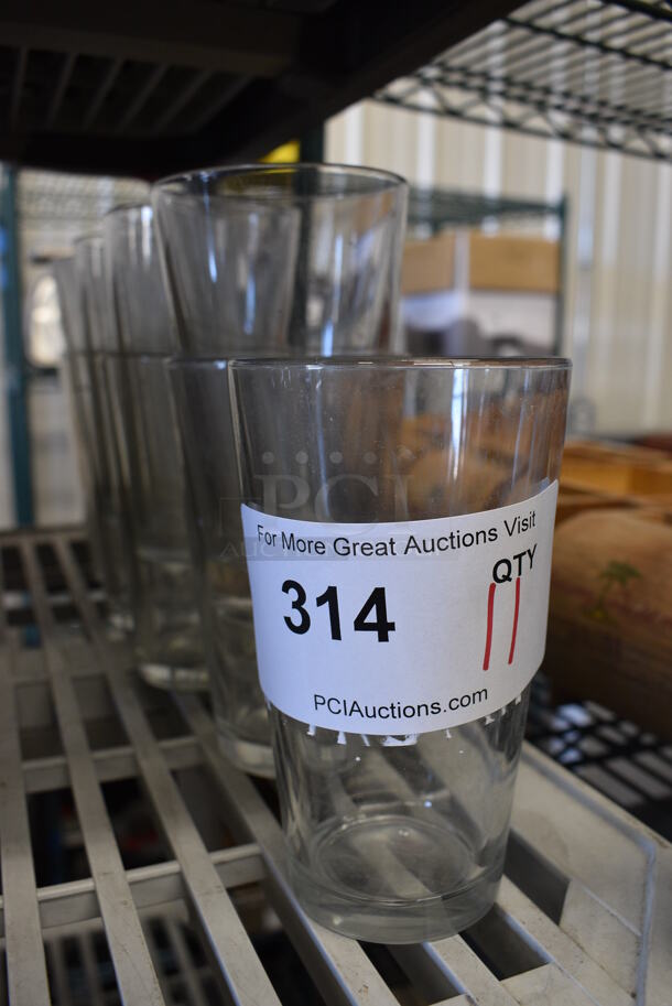 11 Beverage Glasses. 3.5x3.5x6. 11 Times Your Bid!