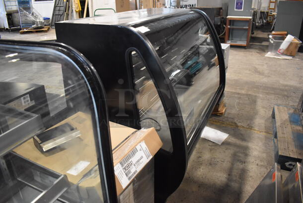 2011 Model Torrey TEM150N-ULH Commercial Floor Style Electric Powered Glass Front in Black With Stainless Steel Adjustable Shelves Deli Case Model. 127V. Tested And Powers On But Does Not Get Cold - Image 3 of 8