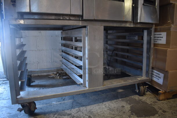 Baxter Stainless Steel Commercial Floor Style Natural Gas Powered Mini Rotating Rack Oven on Commercial Casters. - Image 4 of 9