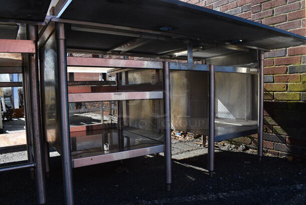 Stainless Steel Commercial Table w/ Black Countertop and Under Shelves. 60x40.5x35 - Image 5 of 5