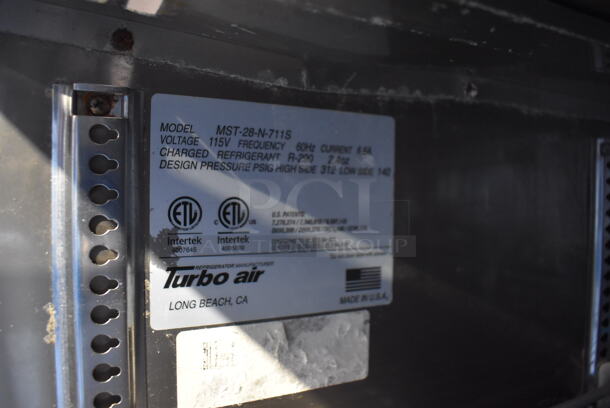 Turbo Air MSTS-28-N-711S Stainless Steel Commercial Prep Table. 115 Volts, 1 Phase. 27.5x30x37. Tested and Working! - Image 8 of 9