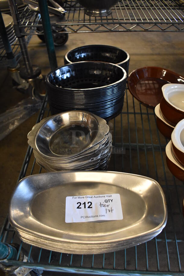 ALL ONE MONEY! Tier Lot of Various Items Including Metal Dishes, Ceramic Bowls and Vases - Image 3 of 9