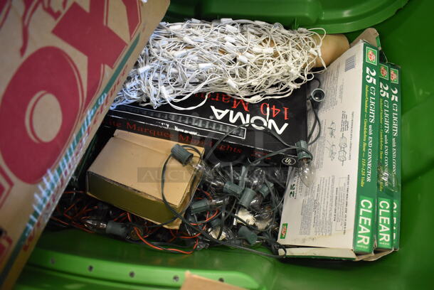 ALL ONE MONEY! Lot of Various Items Including Tree Bases and Lights in Poly Bin - Image 7 of 10