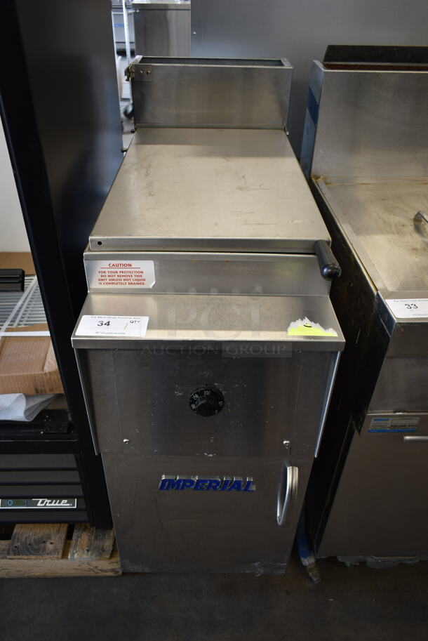 Imperial IRT-14-G-BM Stainless Steel Commercial Floor Style Natural Gas Powered Rethermalizer. 105,000 BTU. 