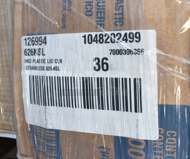 33 BRAND NEW! Boxes Including 901STACKECST Vulcan STACK/E-CST Electric Convection Oven Stacking Kit with Casters, 347RP9WHSS Visions Wave 9" White Plastic Plate - 180/Case, 245T150BRNBL Baker's Lane 2" x 3" Chocolate Brown Small Tulip Baking Cup - 1000/Case, 5005DNAPFLTE Choice 14" x 14" White Linen-Feel Flat-Packed Dinner Napkin - 1000/Case, 126994 Plastic Lid, 2 Box 79516ESWHWHT Emperor's Select 16 oz. White Paper Take-Out Container with Wire Handle - 500/Case, 433WH16612C Choice 16" x 6" x 12" White Paper Customizable Shopping Bag with Handles - 250/Case, 129MCS38B Choice 38 oz. Black Rectangular Microwavable Heavy Weight Container with Lid 8 3/4" x 6 1/4" x 2" - 150/Case, Nylon Hairnet Cap, 433NHT101H Choice 1/6 Standard Size White "Thank You" Medium-Duty Plastic T-Shirt Bag - 1000/Case, 500TW7 Choice 7 oz. Translucent Thin Wall Plastic Cold Cup - 2500/Case, 128HD16COMBO Choice Heavy Duty 16 oz. Microwavable Translucent Plastic Deli Container and Lid Combo Pack - 240/Case, 127RD12BULK Choice 12 oz. Customizable Microwavable Translucent Round Deli Container - 500/Case, 127RD16BULK Choice 16 oz. Customizable Microwavable Translucent Round Deli Container - 500/Case, Dart C53PST1 ClearSeal Hinged Lid Plastic Container 5 3/8" x 5 1/4" x 2 5/8" - 500/Case, 500TW12 Choice 12 oz. Translucent Thin Wall Plastic Cold Cup - 1000/Case. 33 Times Your Bid!   - Image 7 of 12