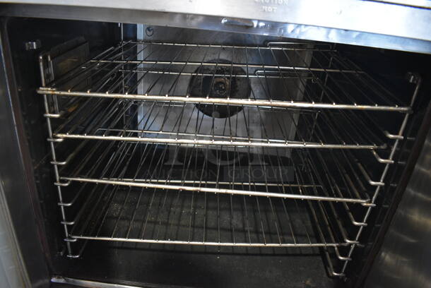 2 US Range Summit Stainless Steel Commercial Electric Powered Full Size Convection Oven w/ View Through Door, Solid Door, Metal Oven Racks and Thermostatic Controls. Appears To Be 208 Volt, 3 Phase. 38x38x69. 2 Times Your Bid! - Image 6 of 8
