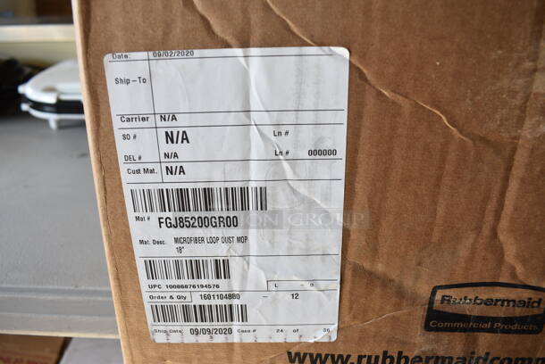 2 Boxes of BRAND NEW! 12 Rubbermaid Microfiber Loop Dust Mop Heads. Total of 24. 2 Times Your Bid! - Image 4 of 4