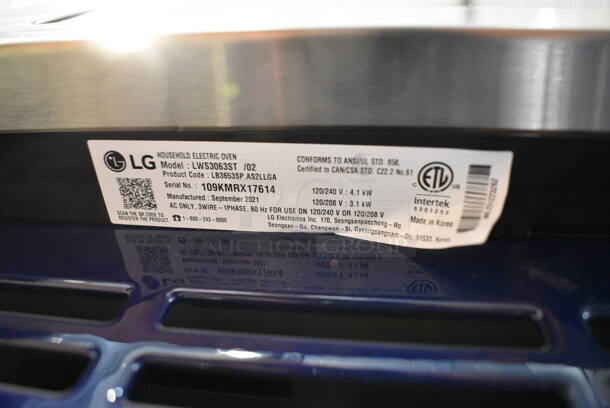 LG LWS3063ST/02 Stainless Steel Wall Convection Oven. 120/208-240 Volts, 1 Phase.  - Image 6 of 6