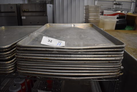 12 Metal Full Size Baking Pans. 18x26x1. 12 Times Your Bid!