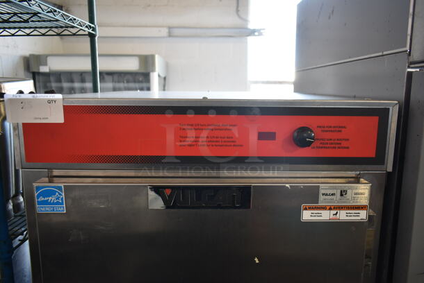Vulcan VBP15 ENERGY STAR Stainless Steel Commercial 2 Half Size Door Reach In Warming Heated Holding Cabinet on Commercial Casters. 120 Volts, 1 Phase. Tested and Working! - Image 2 of 8