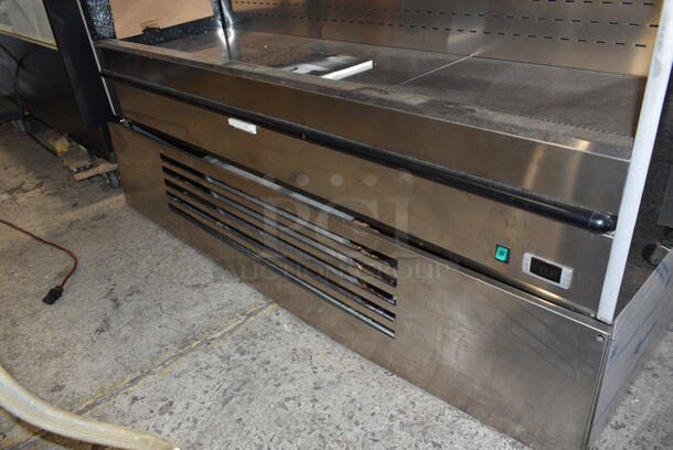 2021 Cosmo SILVER Stainless Steel Commercial Open Grab N Go Merchandiser. See Pictures For Side Panel Glass Damage. 230 Volts. - Image 3 of 10