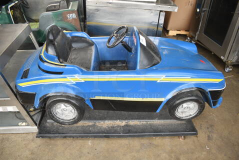 Wieco Metal Commercial Coin Operated Electric Powered Car Ride / Amusement Ride. Cannot Test - Needs New Power Cord