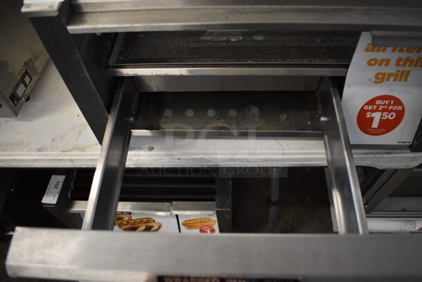 Star Stainless Steel Commercial Countertop Hot Dog Roller Grill w/ Bun Storage Bin. 120 Volts, 1 Phase. 24x28.5x12. Tested and Working! - Image 4 of 8