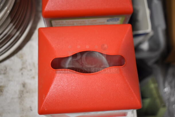 4 Tork Xpressnap Clear and Red Poly Napkin Dispensers. 6x5x6. 4 Times Your Bid! - Image 4 of 4
