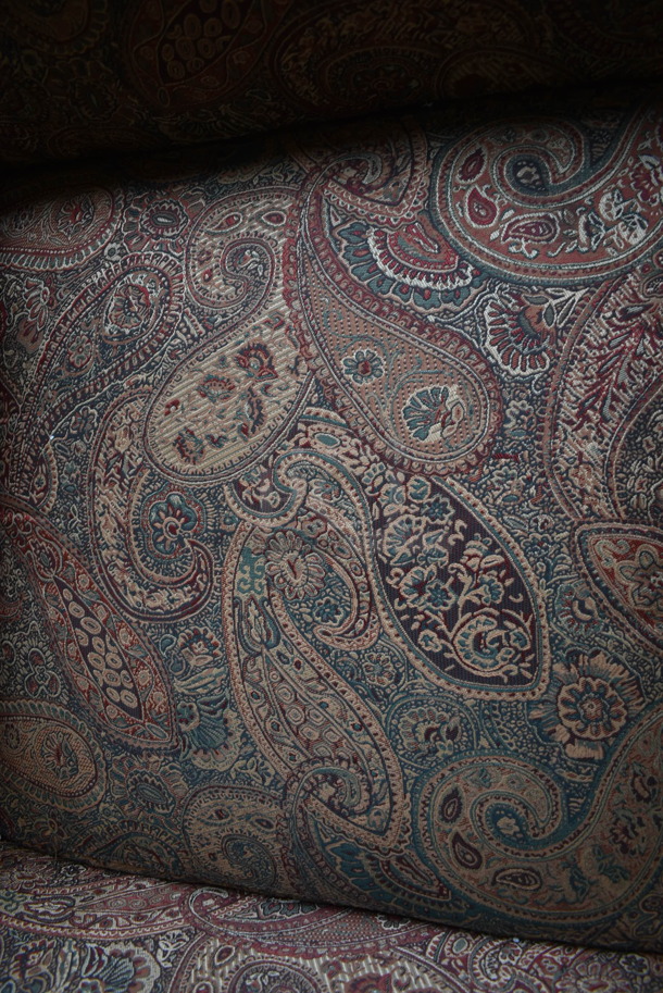 Paisley Patterned Arm Rest Chair. - Image 3 of 3
