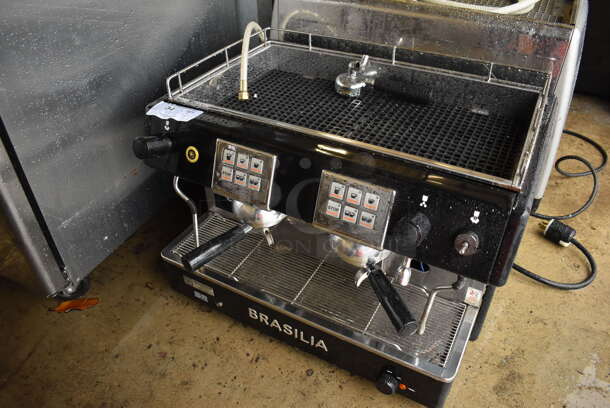 Brasilia Portofino DEL 2 Stainless Steel Commercial Countertop 2 Group Espresso Machine w/ 3 Portafilters and 2 Steam Wand. 230 Volts, 1 Phase. 28x22x21 - Image 2 of 5