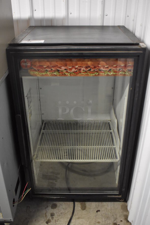 True GDM-07 Metal Commercial Mini Cooler Merchandiser w/ Poly Coated Rack. 115 Volts, 1 Phase. 24x24x39. Tested and Working! - Image 1 of 5