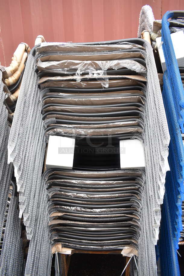 25 BRAND NEW! BFM Seating Vista Outdoor / Indoor Stackable Chair w/ Arm Rests. 25 Times Your Bid! - Image 2 of 4