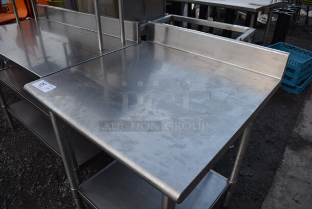 Stainless Steel Commercial Table w/ Back Splash and Metal Under Shelf. 30x30x40 - Image 3 of 4