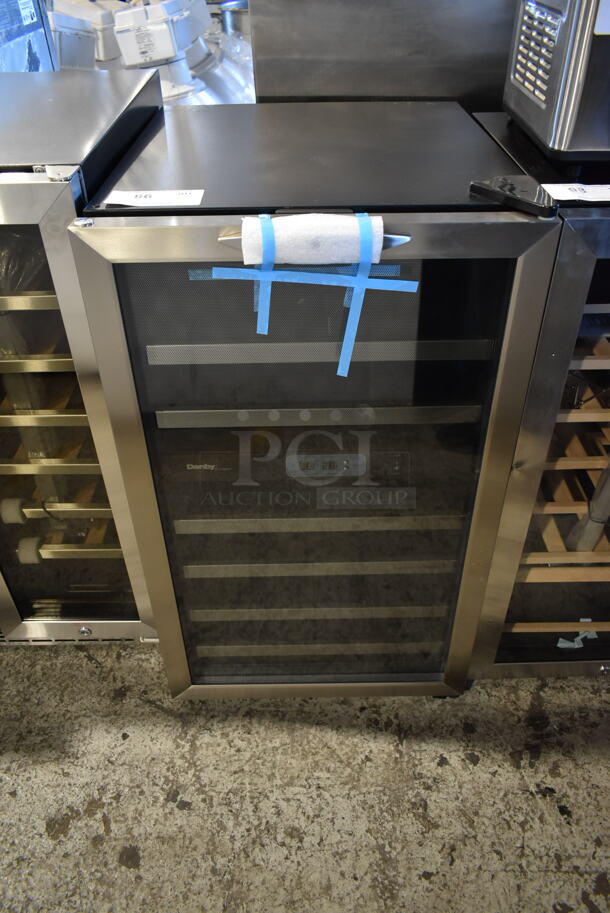BRAND NEW SCRATCH AND DENT! Danby DWC286BLS Stainless Steel 20 Inch Wine Cooler 38 Bottle w/ Dual Temperature Zones and Reversible Door. 115 Volts, 1 Phase. Tested and Working! - Image 1 of 4