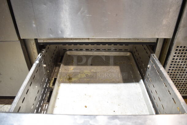 True TPP-93D-6 Stainless Steel Commercial Pizza Prep Table w/ 6 Drawers on Commercial Casters. 115 Volts, 1 Phase. Tested and Working!
 - Image 9 of 12