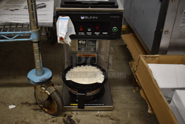 BRAND NEW SCRATCH AND DENT! 2023 Bunn 12950.0211 CWTF15 Stainless Steel Commercial Countertop 12 Cup Automatic Coffee Brewer with Upper & Lower Warmers and Hot Water Faucet. 120 Volts, 1 Phase. - Image 4 of 7