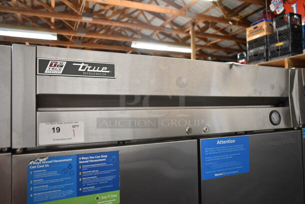 2017 True T-35 Stainless Steel Commercial 2 Door Reach In Cooler w/ Poly Coated Racks. 115 Volts, 1 Phase. Tested and Working! - Image 2 of 9
