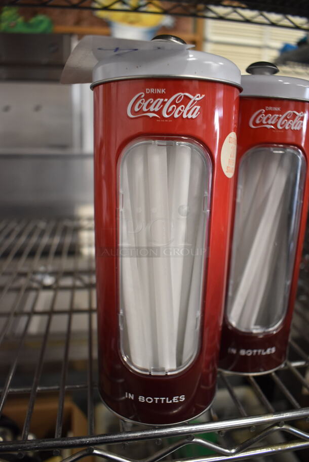 7 Coca Cola Metal Straw Holders. 3.5x3.5x9. 7 Times Your Bid! - Image 3 of 3