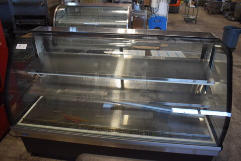 Federal ECGR77CD Metal Commercial Floor Style Deli Display Case Merchandiser on Commercial Casters. 120 Volts, 1 Phase. 77x35x53.5. Tested and Working!
