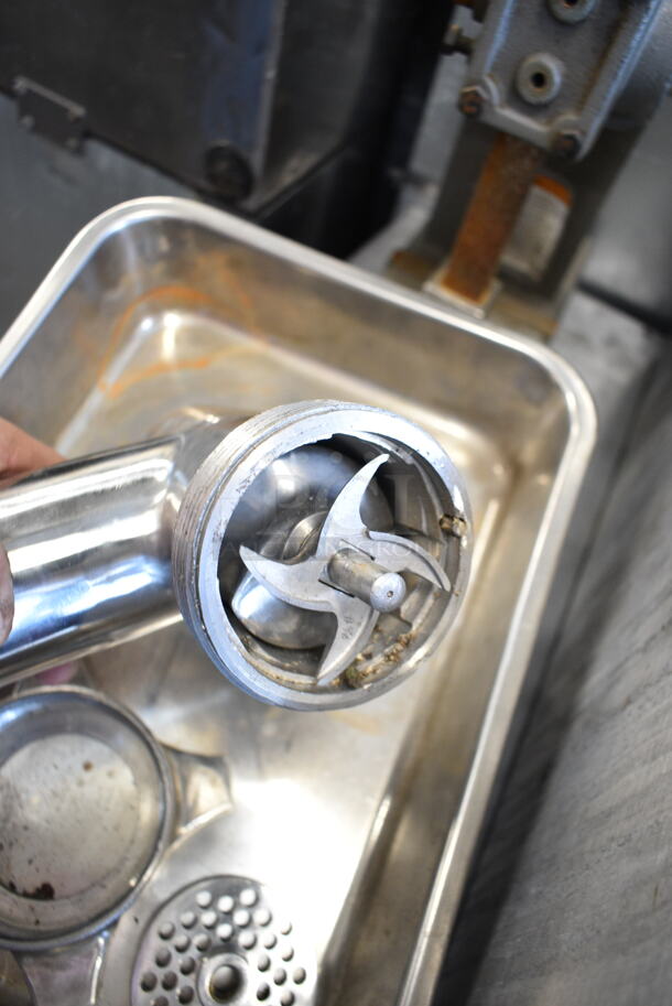 2 Items; Meat Grinder Attachment w/ Tray and Clamp? 2 Times Your Bid!  - Image 3 of 11