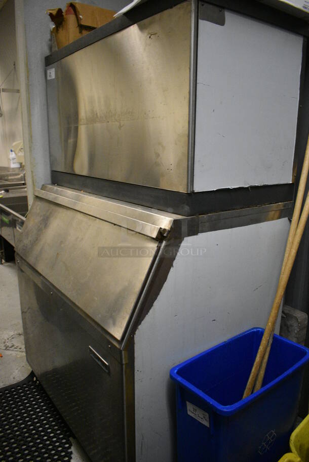Scotsman CME1356WS-32F Stainless Steel Commercial Ice Head on Scotsman Metal Commercial Ice Bin. 208/230 Volts, 1 Phase. 48x34x78. BUYER MUST REMOVE. Item Was in Working Condition on Last Day of Business. (kitchen) - Image 3 of 6