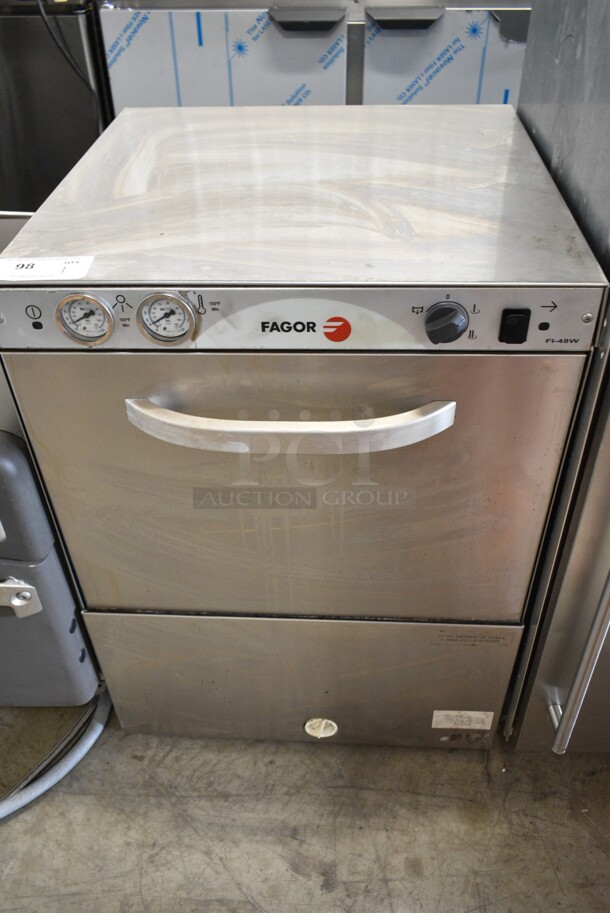 Fagor FI-48W Stainless Steel Commercial Undercounter Dishwasher. 230 Volts, 1 Phase.  - Image 1 of 9