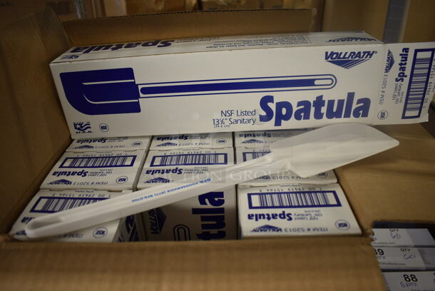 ALL ONE MONEY! Lot of 7 BRAND NEW IN BOX! Vollrath White Poly Spatula Scrapers. 14