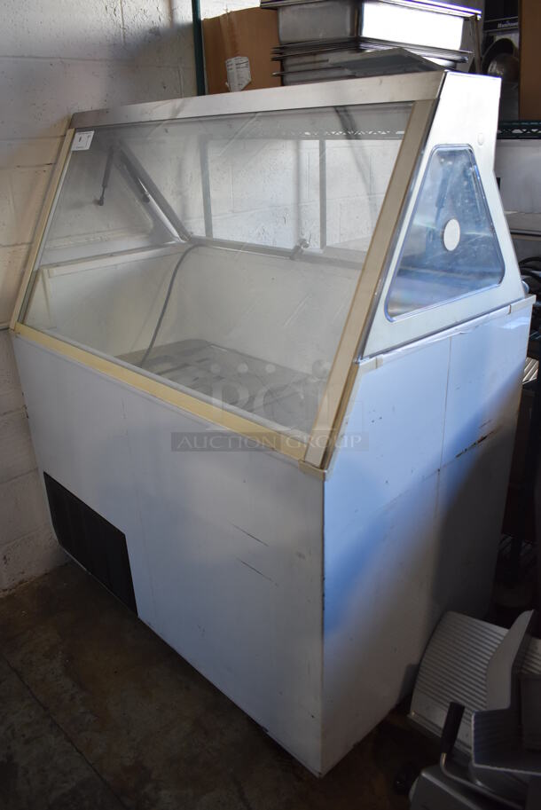 Metal Commercial Ice Cream Dipping Cabinet on Commercial Casters. 47x26.5x55.5. Tested and Working! - Image 2 of 6
