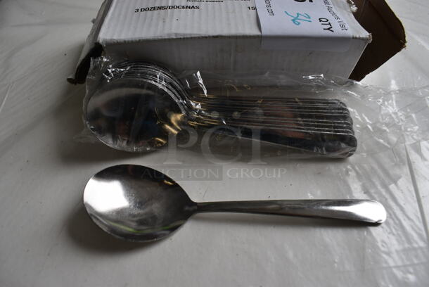 36 BRAND NEW IN BOX! ProWare Stainless Steel Bouillon Spoons. 6