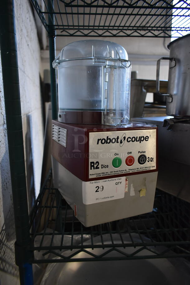 Robot Coupe R 2 Dice Stainless Steel Commercial Countertop Food Processor w/ S Blade. 120 Volts, 1 Phase. Tested and Powers On But Parts Do Not Move - Image 2 of 5