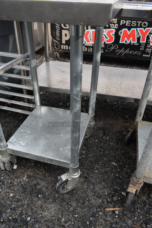 Stainless Steel Commercial Table w/ Under Shelf on Commercial Casters. - Image 4 of 4