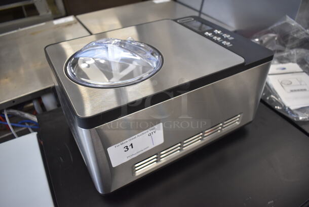 BRAND NEW SCRATCH AND DENT! Whynter ICM-200LS Stainless Steel Commercial Countertop Ice Cream Maker. 110-120 Volts, 1 Phase. 18x17x27. Tested and Working! - Image 4 of 7